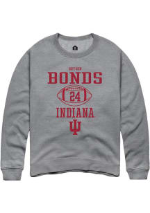 Bryson Bonds Rally Mens Graphite Indiana Hoosiers NIL Sport Icon Crew Sweatshirt