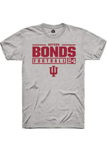 Bryson Bonds Ash Indiana Hoosiers NIL Stacked Box Short Sleeve T Shirt