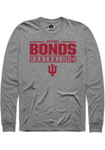 Bryson Bonds Rally Mens Graphite Indiana Hoosiers NIL Stacked Box Tee