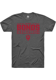 Bryson Bonds Dark Grey Indiana Hoosiers NIL Stacked Box Short Sleeve T Shirt