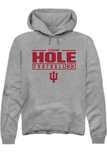 Connor Hole  Rally Indiana Hoosiers Mens Graphite NIL Stacked Box Long Sleeve Hoodie
