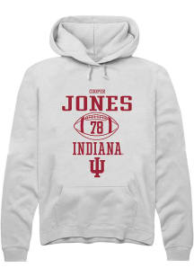 Cooper Jones Rally Mens White Indiana Hoosiers NIL Sport Icon Hooded Sweatshirt