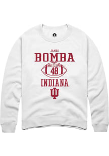 James Bomba Rally Mens White Indiana Hoosiers NIL Sport Icon Crew Sweatshirt