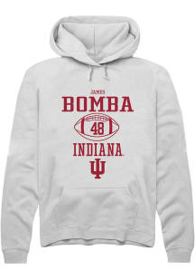 James Bomba Rally Mens White Indiana Hoosiers NIL Sport Icon Hooded Sweatshirt