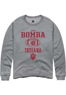 James Bomba Rally Mens Graphite Indiana Hoosiers NIL Sport Icon Crew Sweatshirt