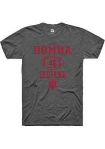 James Bomba Dark Grey Indiana Hoosiers NIL Sport Icon Short Sleeve T Shirt