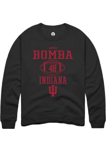 James Bomba Rally Mens Black Indiana Hoosiers NIL Sport Icon Crew Sweatshirt