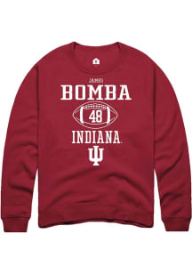 James Bomba Rally Mens Red Indiana Hoosiers NIL Sport Icon Crew Sweatshirt