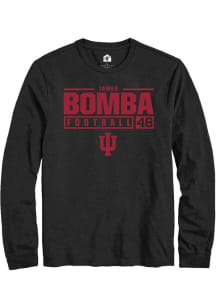 James Bomba Rally Mens Black Indiana Hoosiers NIL Stacked Box Tee