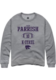 Jacob Parrish Rally Mens Graphite K-State Wildcats NIL Sport Icon Crew Sweatshirt