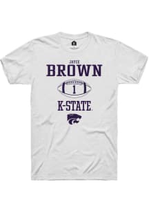 Jayce Brown  K-State Wildcats White Rally NIL Sport Icon Short Sleeve T Shirt