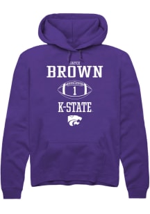 Jayce Brown  Rally K-State Wildcats Mens Purple NIL Sport Icon Long Sleeve Hoodie