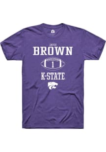 Jayce Brown  K-State Wildcats Purple Rally NIL Sport Icon Short Sleeve T Shirt