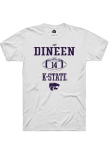 Jet Dineen White K-State Wildcats NIL Sport Icon Short Sleeve T Shirt