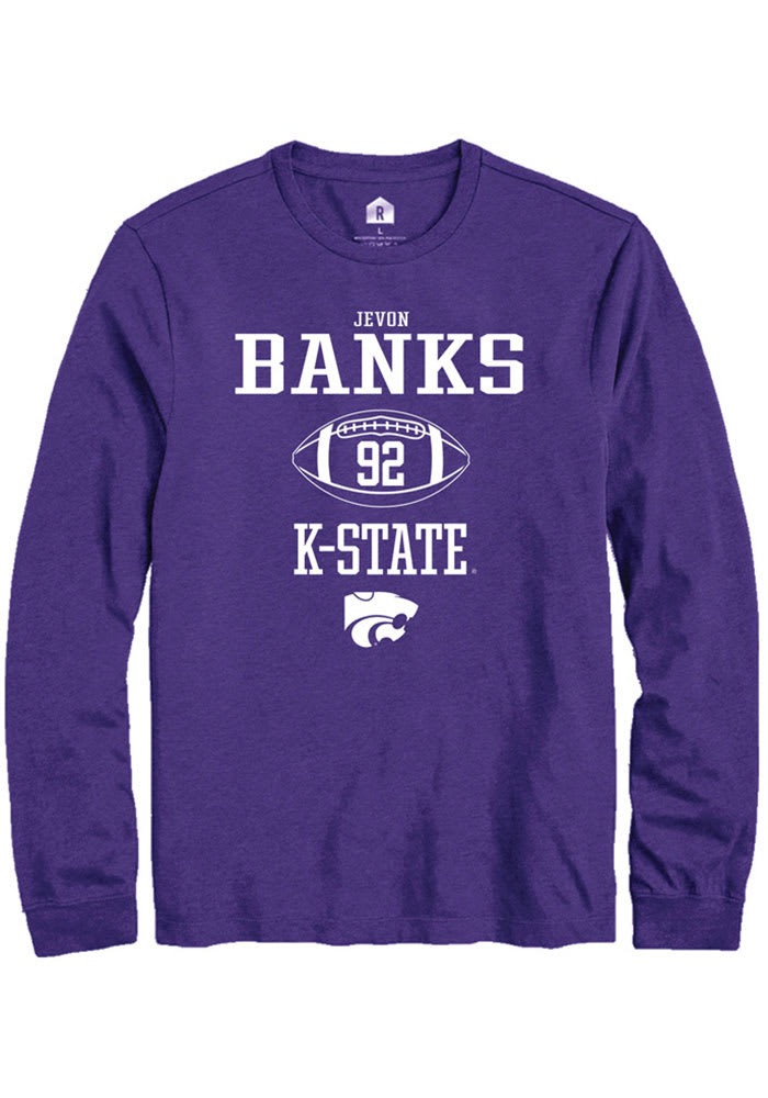 Jevon Banks K-State Wildcats Purple Rally NIL Sport Icon Long Sleeve T Shirt