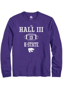 Joe Hall III Rally Mens Purple K-State Wildcats NIL Sport Icon Tee