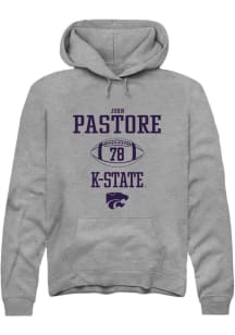 John Pastore Rally Mens Graphite K-State Wildcats NIL Sport Icon Hooded Sweatshirt