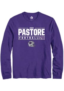 John Pastore Rally Mens Purple K-State Wildcats NIL Stacked Box Tee