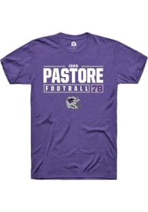 John Pastore Purple K-State Wildcats NIL Stacked Box Short Sleeve T Shirt