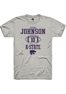 Keagan Johnson Ash K-State Wildcats NIL Sport Icon Short Sleeve T Shirt