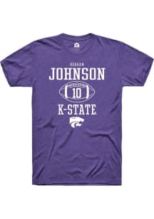 Keagan Johnson Purple K-State Wildcats NIL Sport Icon Short Sleeve T Shirt