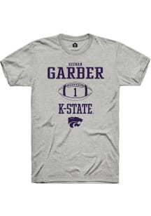 Keenan Garber Ash K-State Wildcats NIL Sport Icon Short Sleeve T Shirt