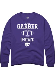 Keenan Garber Rally Mens Purple K-State Wildcats NIL Sport Icon Crew Sweatshirt