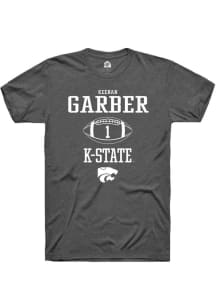 Keenan Garber Dark Grey K-State Wildcats NIL Sport Icon Short Sleeve T Shirt