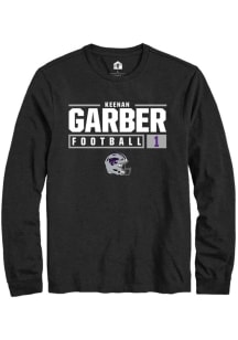 Keenan Garber Rally Mens Black K-State Wildcats NIL Stacked Box Tee