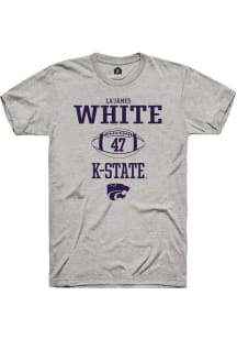 La’James White Ash K-State Wildcats NIL Sport Icon Short Sleeve T Shirt