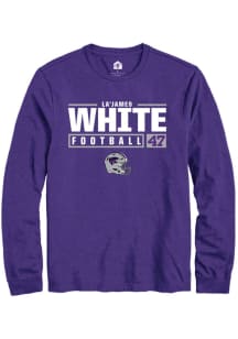 La’James White Rally Mens Purple K-State Wildcats NIL Stacked Box Tee