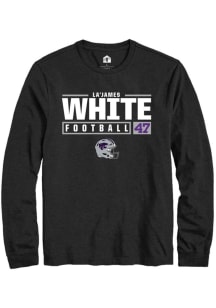 La’James White Rally Mens Black K-State Wildcats NIL Stacked Box Tee