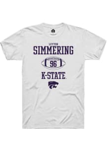 Leyton Simmering White K-State Wildcats NIL Sport Icon Short Sleeve T Shirt