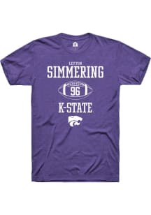 Leyton Simmering Purple K-State Wildcats NIL Sport Icon Short Sleeve T Shirt