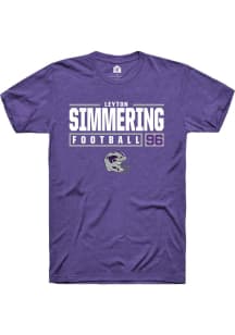 Leyton Simmering Purple K-State Wildcats NIL Stacked Box Short Sleeve T Shirt