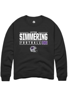 Leyton Simmering Rally Mens Black K-State Wildcats NIL Stacked Box Crew Sweatshirt