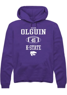 Mason Olguin Rally Mens Purple K-State Wildcats NIL Sport Icon Hooded Sweatshirt