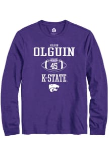 Mason Olguin Rally Mens Purple K-State Wildcats NIL Sport Icon Tee