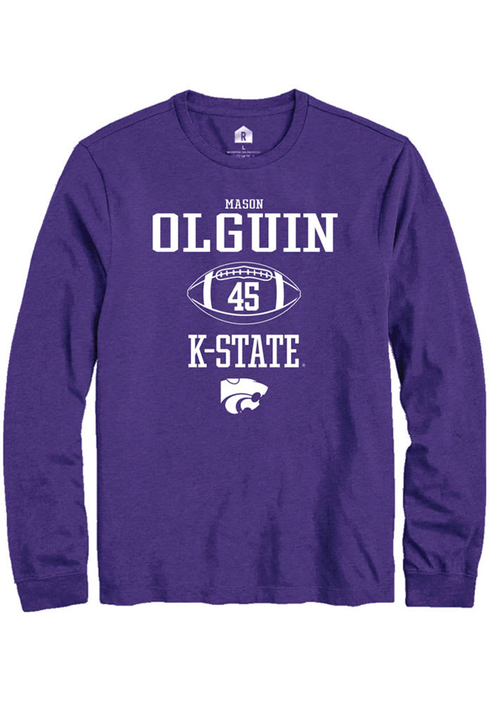 Mason Olguin K-State Wildcats Purple Rally NIL Sport Icon Long Sleeve T Shirt