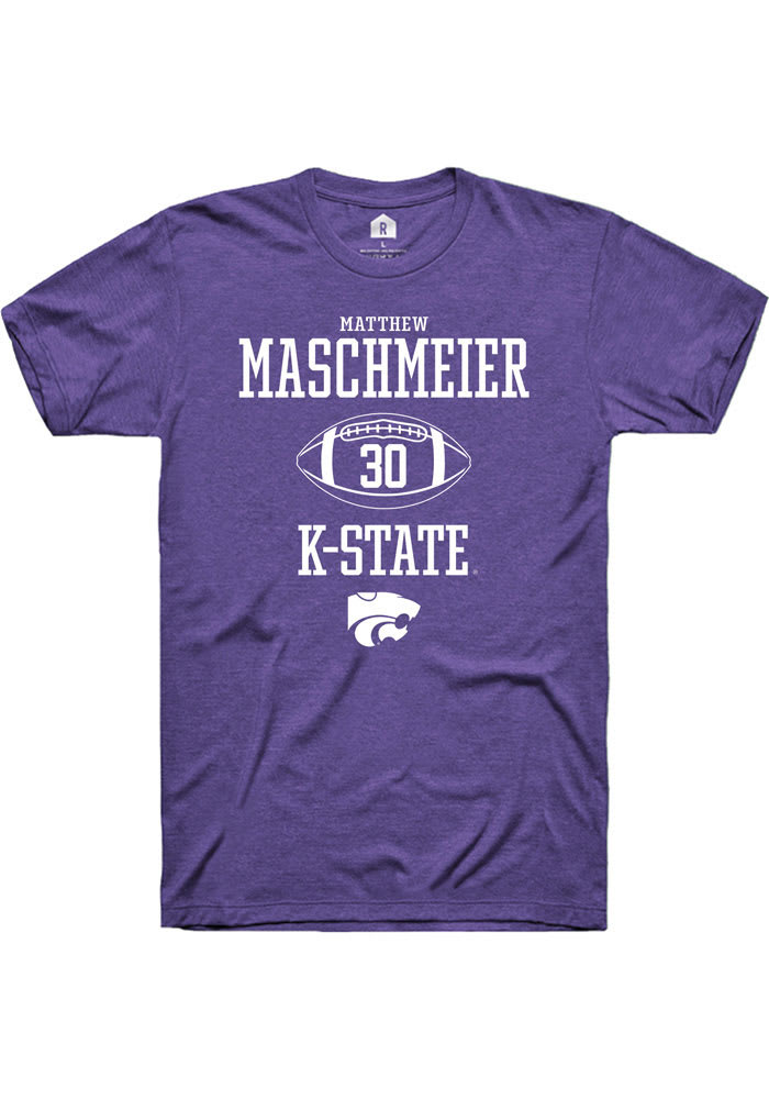 Matthew Maschmeier K-State Wildcats Purple Rally NIL Sport Icon Short Sleeve T Shirt