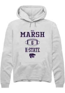 Max Marsh Rally Mens White K-State Wildcats NIL Sport Icon Hooded Sweatshirt