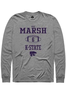 Max Marsh Rally Mens Graphite K-State Wildcats NIL Sport Icon Tee