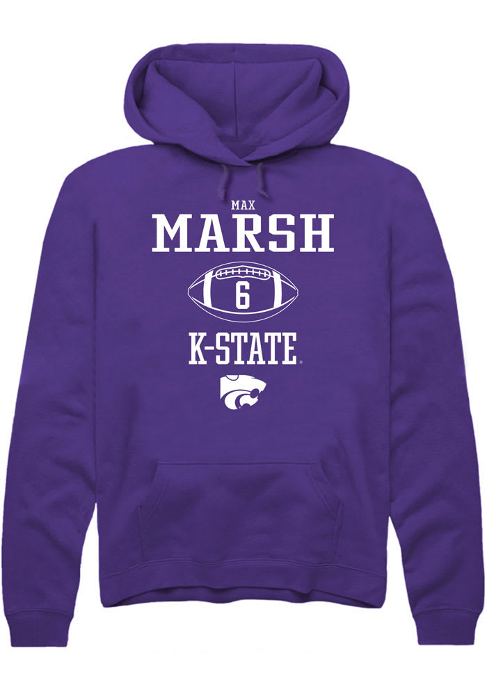 Max Marsh Rally K-State Wildcats Mens Purple NIL Sport Icon Long Sleeve Hoodie