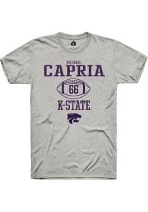 Michael Capria Ash K-State Wildcats NIL Sport Icon Short Sleeve T Shirt