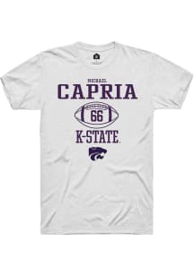 Michael Capria White K-State Wildcats NIL Sport Icon Short Sleeve T Shirt