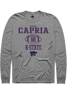 Michael Capria Rally Mens Graphite K-State Wildcats NIL Sport Icon Tee