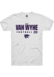 Rex Van Wyhe White K-State Wildcats NIL Stacked Box Short Sleeve T Shirt