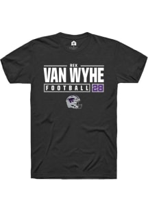 Rex Van Wyhe Black K-State Wildcats NIL Stacked Box Short Sleeve T Shirt