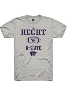 Sam Hecht Ash K-State Wildcats NIL Sport Icon Short Sleeve T Shirt