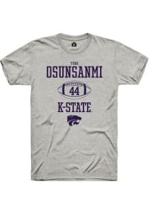 Tobi Osunsanmi Ash K-State Wildcats NIL Sport Icon Short Sleeve T Shirt